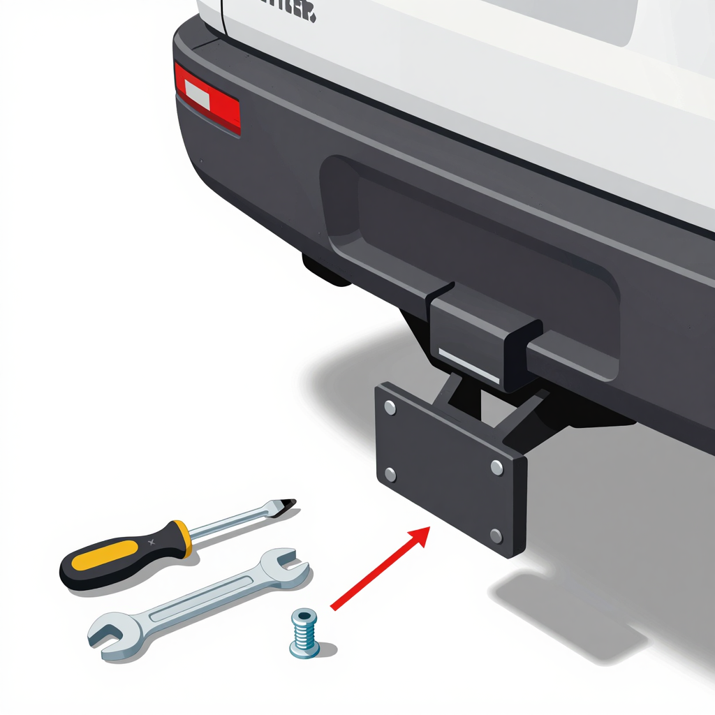 Illustration of Installing a Tow Hitch