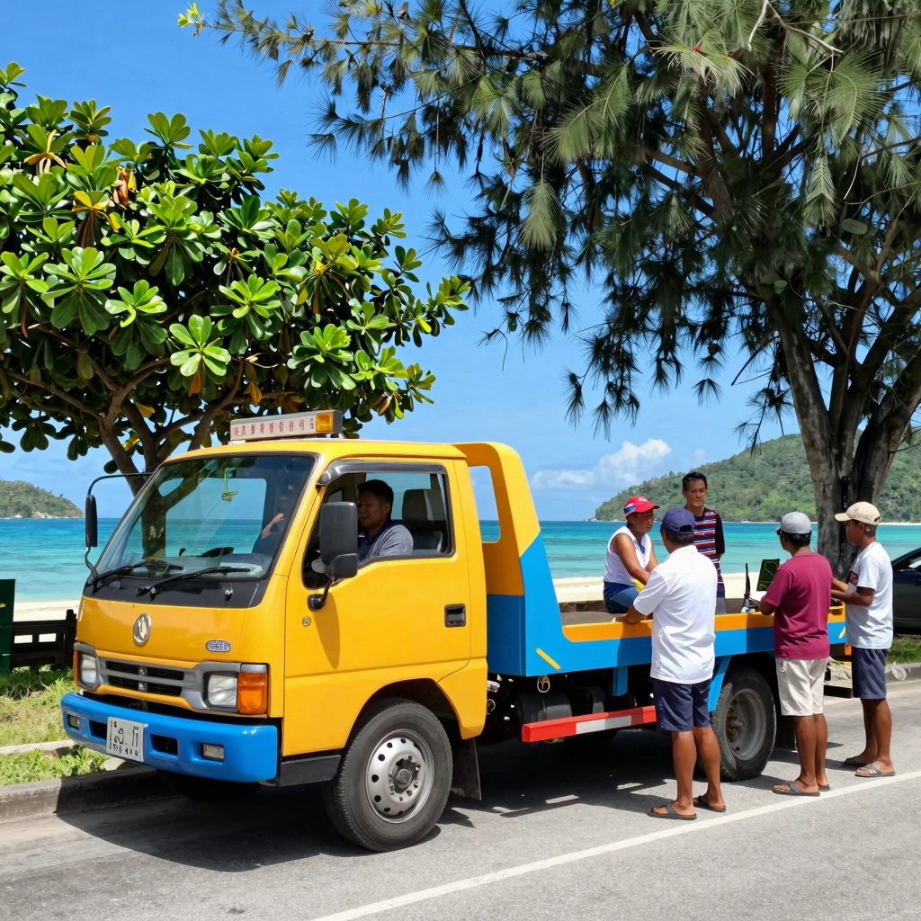 Tow Truck on an Island