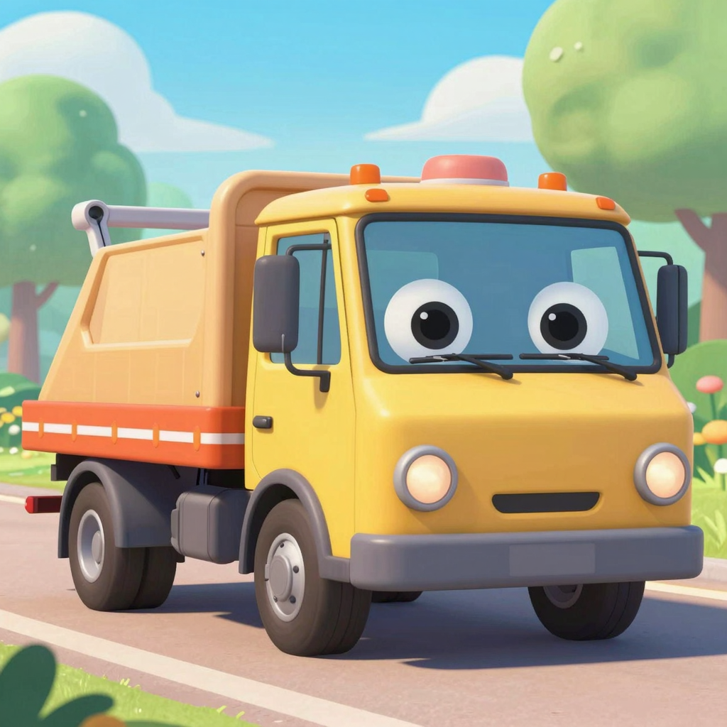 Colorful Tow Truck Character