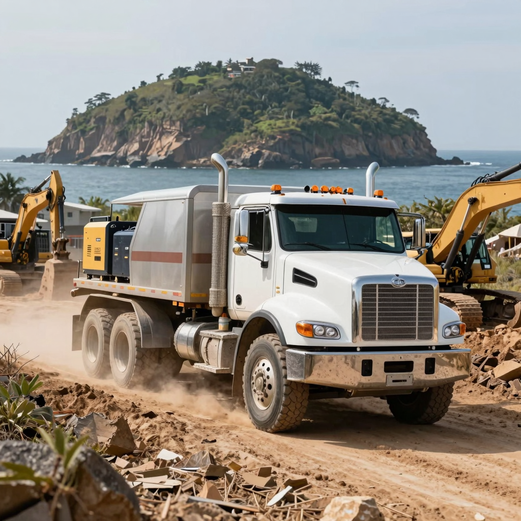 High-Towing Capacity Truck in Action