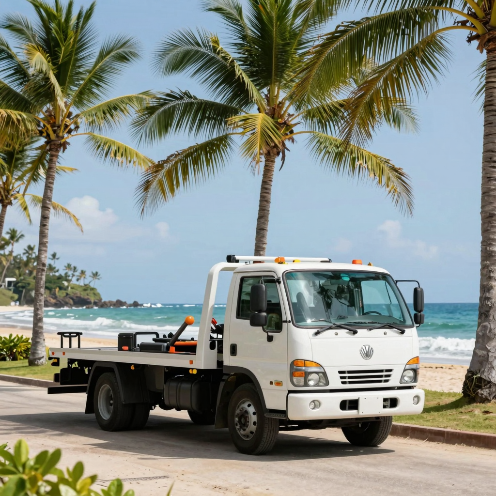 Tow Truck by the Beach