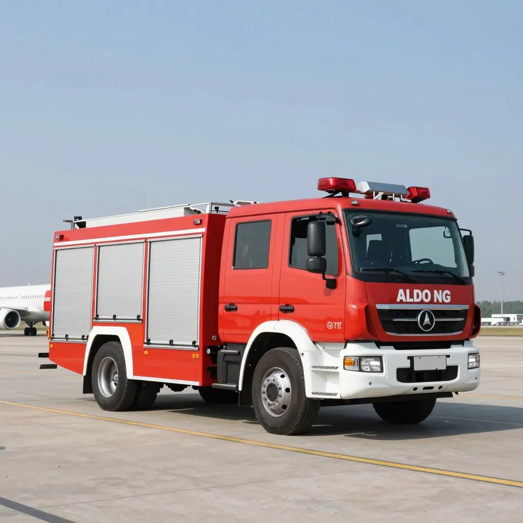 Modern Airport Firefighting Truck