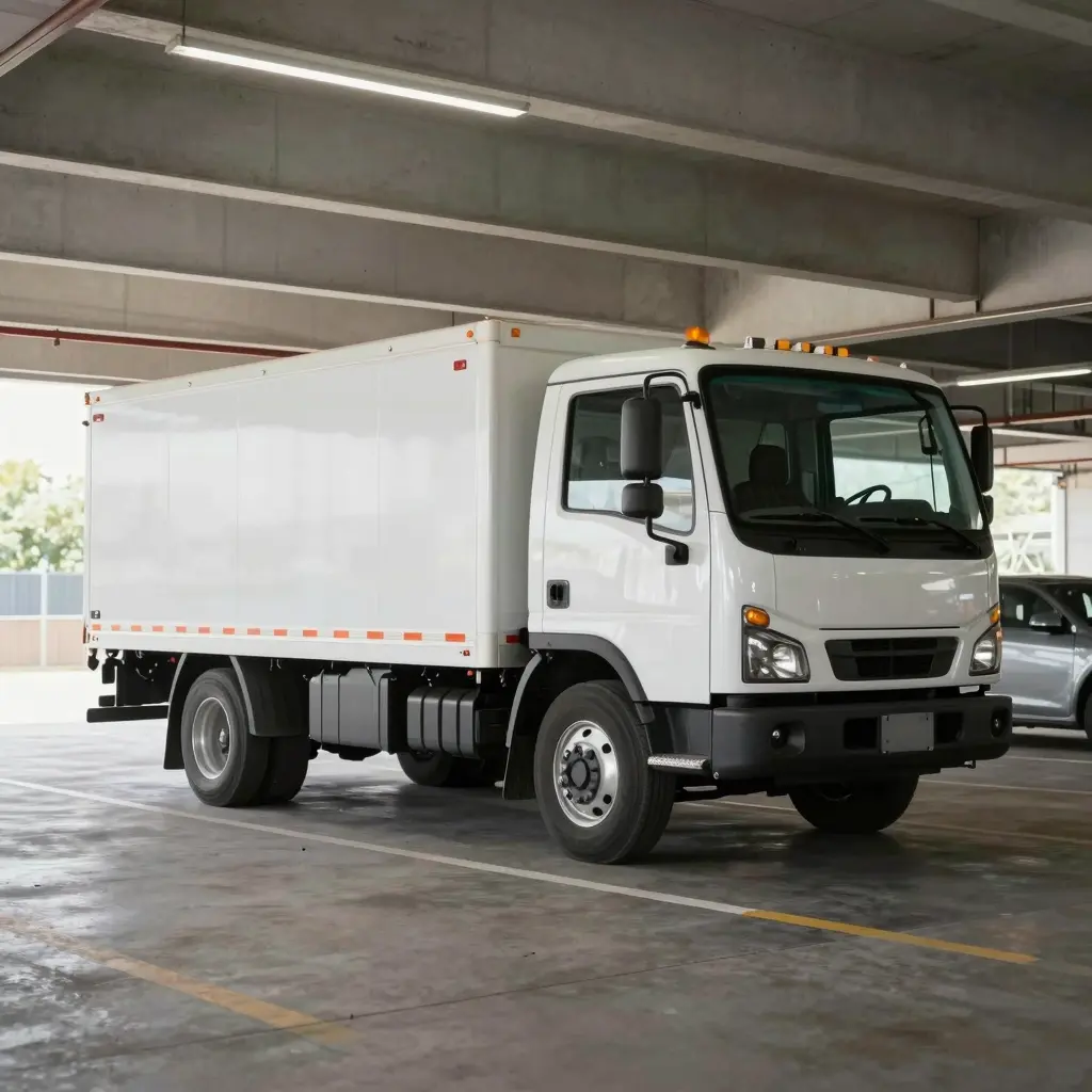 Tow Truck in Parking Area