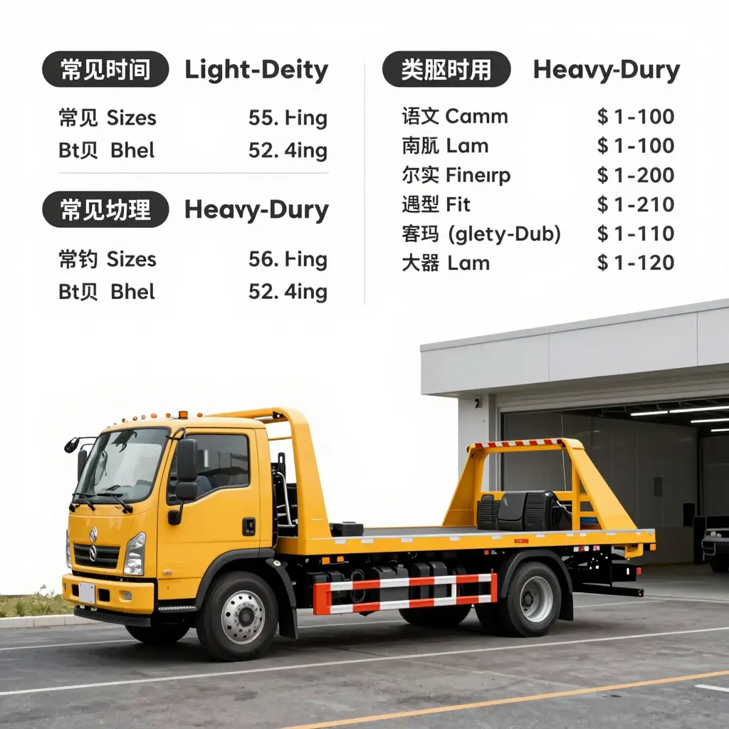 Tow Truck Dimensions Infographic