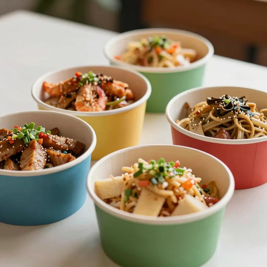 Colorful Paper Bowls