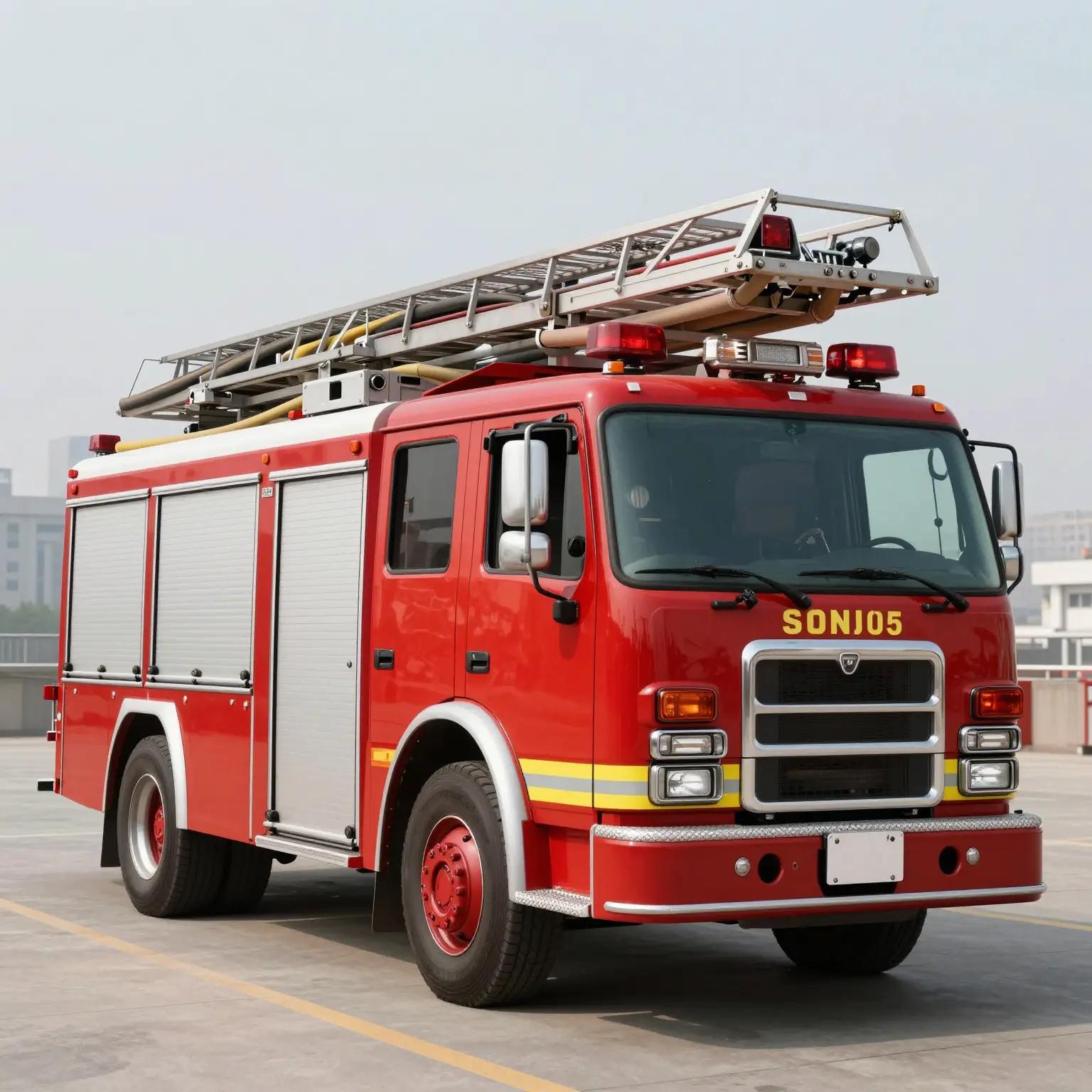 A stock fire truck